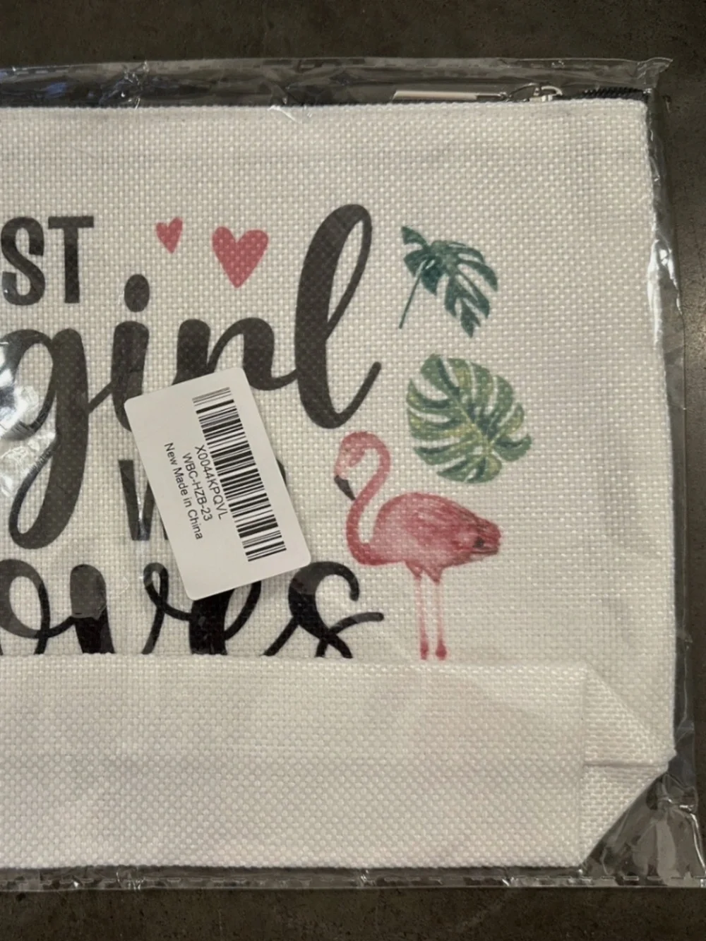 Just A Girl Who Loves Flamingos Makeup Bag Cosmetic Toiletry Pouch NEW!!